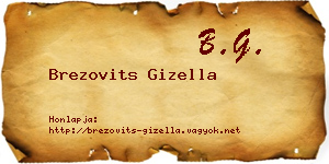 Brezovits Gizella névjegykártya